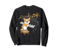 Corgi Playing Piano Dog Owner Pet Animal Puppy Lover Sweatshirt