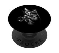 Corgi Playing Trumpet Jazz Music Dog Lover PopSockets Adhesive PopGrip