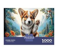 Corgi Premium 1000 Pieces Thick Cardboard Puzzle Lakefront Forest for Older Children 12+ Anxiety Relief Indoor Activity 38x26cm/1000pcs