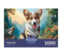 Corgi Premium 1000 Pieces Thick Cardboard Puzzle Sunlit Forest Stream for Older Children 12+ Anxiety Relief Indoor Activity 52x38cm/1000pcs