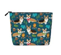 Corgi Printed Make up Bag for Women Makeup Bags Zipper Travel Cosmetic Bags Pouch Organizer