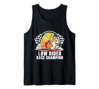 Corgi Racing Vintage Retro Short Legged Dog Race Day Graphic Tank Top