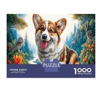 Corgi Recycled Paper Jigsaw Puzzle 1000 Piece Forest Ridge Stream Memory Improvement Party Game Home Decor 52x38cm/1000pcs