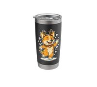 Corgi Reindeer Christmas Stainless Steel Insulated Tumbler