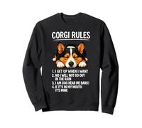 Corgi Rules Funny Dog Owner Pet Lover Cute Welsh Pup Love Sweatshirt