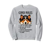 Corgi Rules Funny Dog Owner Pet Lover Cute Welsh Pup Love Sweatshirt