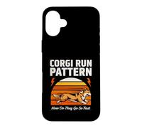 Corgi Run Pattern How Do They Go So Fast Case for iPhone 16 Plus