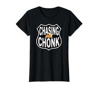 Corgi Runner Funny Chasing Chonk Value Graphic T-Shirt, Women, Black, M