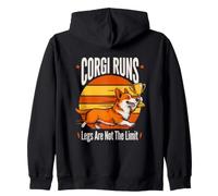 Corgi Runs Legs Are Not The Limit Zip Hoodie