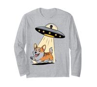 Corgi Shocked by UFO Invasion Long Sleeve T-Shirt