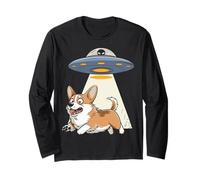 Corgi Shocked by UFO Invasion Long Sleeve T-Shirt
