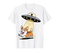 Corgi Shocked by UFO Invasion T-Shirt