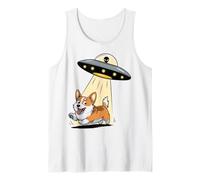 Corgi Shocked by UFO Invasion Tank Top