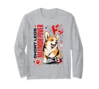 Corgi Short Legs Maximum Power Comic Style Long Sleeve T-Shirt