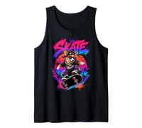 Corgi Skateboarding Urban Hip Hop Animal Skateboarder Tank Top