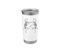 Corgi Skeletons Dancing Funny Skull Bones Gothic Goth Dance Stainless Steel Insulated Tumbler