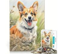 Corgi Sketch 1000 Piece Jigsaws for Teenagers Logic Boost, Thick Material, Home Fun, Perfect Decor (50x75cm)
