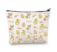 Corgi Small Makeup Bag Corgi Gift for Corgi Lovers Corgi Cosmetic Zipper Bag Corgi Travel Pouch Organizer Bag Corgi Owner Gift (Corgi Bag)
