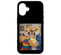 Corgi Two Moms Life Selfie Mother's Day Queer Mom Pride Ally Case for iPhone 16