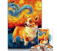 Corgi Under The Starry Sky Jigsaw Puzzles for Teenagers 1000 Pieces,Pattern Assembly Fun at Home Activities,Birthday Present,Travel Gifts 50x75cm
