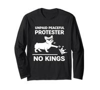 Corgi Unpaid Peaceful Protester No Kings Long Sleeve T-Shirt