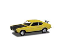 Corgi VA13319 Ford Capri MkI 3.0 GXL Daytona Yellow Diecast Model Car - Richard Hammond's The Smallest Cog 1:43 Scale, Detailed Die-Cast Construction, Pre-Built Car Models