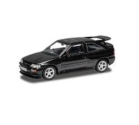 Corgi VA14807 Ford Escort RS Cosworth Ash Black Diecast Model Car - 1:43 Scale Vanguards Model Car Collection, Red Hexagon Interior & 1995 Lux Specification, Pre-Built Diecast Cars