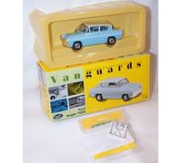 corgi vanguards ford anglia 105E bermuda blue and ermine white car 1.43 scale diecast model