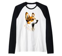 Corgi Welsh Corgi Cardigan Dogs Cute Welsh Corgis Raglan Baseball Tee