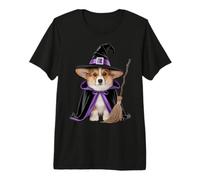 Corgi Witch Halloween Premium T-Shirt