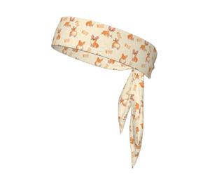 Corgi With Bones And Words, Head Tie, Sports Headband Tie Back, Multi Sweatband for Men Women