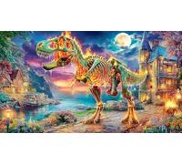 Corgi-with-Bow-in-Fantasy-Landscape Jigsaw Puzzle 1000 Piece Recycled Paper Great Gift Idea Challenging Puzzles for Relaxation, Creativity & Gift Giving for Adults 70x50/1000pcs