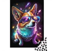Corgi with Glasses Adult Jigsaw Puzzle Premium 100% Recycled Board Problem Solving Puzzles for Adult Children 1000pcs (38x26cm)