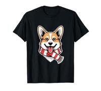 Corgi with Scarf Happy Cute Dog Art T-Shirt
