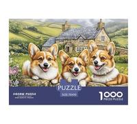 Corgi1000Pieces JigsawPuzzlesanimal ForAdults Challenging LargePiecePuzzles Age12+byth EducationalGame Fun, Challenging 70x50cm/1000pcs