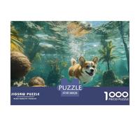Corgi1000Pieces JigsawPuzzlesanimal ForAdults Colourful Brainteasing Age12+byth EducationalGames Fun, Challenging 38x26cm/1000pcs