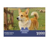 CorgiJigsaw Puzzles for Adults 1000 Pieces Educational Games Home Decorationpet DogThere Are Letters on The Back 38x26cm/1000pcs