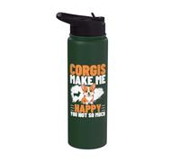 Corgis Make Me Happy You Not So Much Corgi Stainless Steel Insulated Water Bottle
