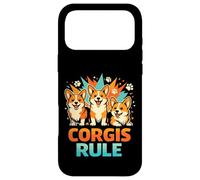 Corgis Rule Retro Style Funny Puppy Trio Animal Dog Lovers Case for iPhone 17 Pro Max