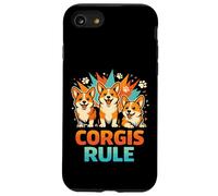 Corgis Rule Retro Style Funny Puppy Trio Animal Dog Lovers Case for iPhone SE (2020) / 7/8