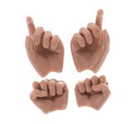 CORHAD 1/6 Scale Doll Hand Replacements 4pcs Light Skin Tone Diy Doll Accessories Small Realistic Finger Hands