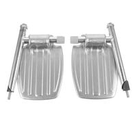 CORHAD 1 Pair Wheelchair Footrest Replacement Metal Footplates with Stable Support and Strong Bearing Capacity Heavy Duty Wheelchair Footrest and People with Lower Limb Movement Disorders