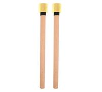 CORHAD 1 Pair Wooden Handle Bass Drum Mallets with Soft Rubber Head - Quiet Drumsticks for Practice Jazz Drummers - Percussion Instrument Stick for Marching Band Concert Use