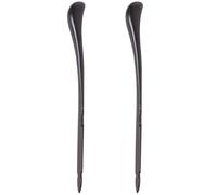 CORHAD 1 Pair Yangqin Practice Mallets Large Ebony Wood Dulcimer Beaters Sticks Traditional Yangqin Accessories for Folk Instrument Playing and Training