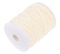CORHAD 1 Roll of Beige Sunflower Beads Chain for Sewing and DIY Crafts, Plastic Material with Sew on Feature, Easy to Use Decorative Chain for Handbag and Phone Accessories