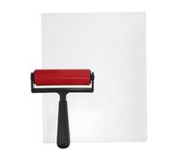 CORHAD 1 Set Clear Gel Plate with Roller for Printmaking - 10x8 Inch Reusable Gel Press Monoprinting Plates for Journaling Art Paper Crafting DIY Mixed Media