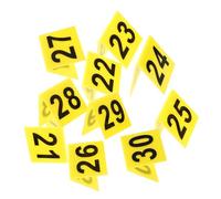 CORHAD 10 pcs Acrylic Evidence Markers Crime Scene Number Signs Triangle Table Markers Multipurpose Table Number Signs for Clue Games and Event Decoration