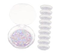 CORHAD 10 Pcs Round Eyelash Organizer Boxes Plastic Acrylic Lash Storage Cases with Compact Stackable Design Easy-Access False Eyelash Holders for Makeup and Beauty Storage