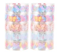 CORHAD 10 Rolls Pet Washi Tape Set for DIY Scrapbook, Handbook and Album Decoration, Butterfly Poetry Design, Arts Crafts Adhesive Tape for Journaling and Crafting