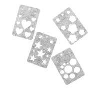 CORHAD 10 Set DIY Needle Felting Mold Kit with Heart and Flower Shapes Reusable Wool Felt Applique Templates for Beginners Crafting Wool Pattern Stencils for Handmade Home Decor